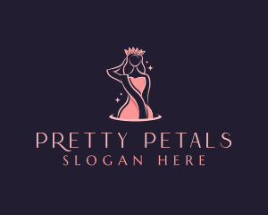 Beauty Lady Crown logo design