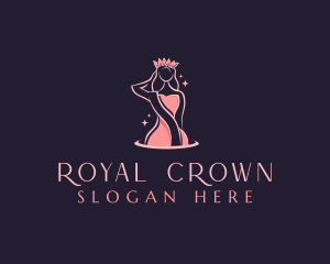 Queen - Beauty Queen Crown logo design