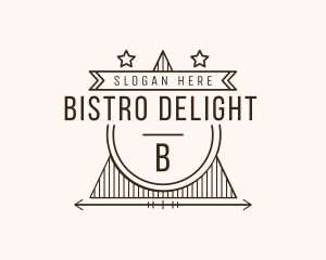 Retro Star Triangle Bistro logo design