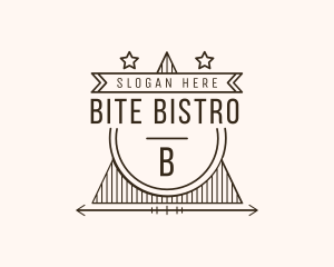 Retro Star Triangle Bistro logo design