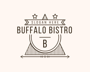 Retro Star Triangle Bistro logo design