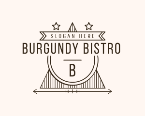 Retro Star Triangle Bistro logo design