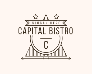 Retro Star Triangle Bistro logo design