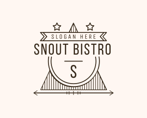 Retro Star Triangle Bistro logo design