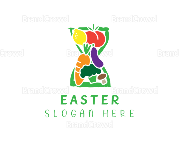 Fresh Grocery Hourglass Logo