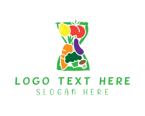 Fresh - Fresh Grocery Hourglass logo design