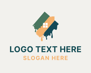 Home Improvement - Modern Home Painting logo design