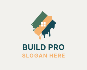 Painter - Modern Home Painting logo design