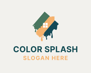 Modern Home Painting logo design