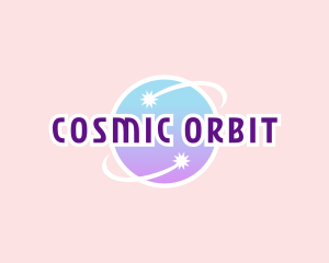 Astronomy Planet Orbit logo design