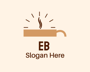 Eat - Brown Coffee Time logo design