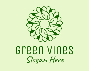 Green Vines Pattern  logo design