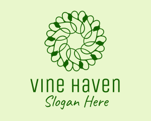 Green Vines Pattern  logo design