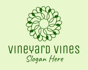 Green Vines Pattern  logo design