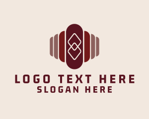 Entertainment - Tech Spliced Oval logo design