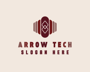 Tech Spliced Oval logo design