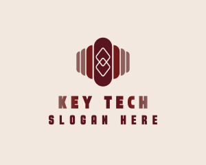 Tech Spliced Oval logo design