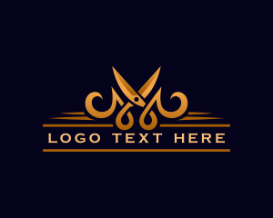 Upholstery - Scissors Fashion Stylist logo design