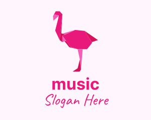 Toy Store - Pink Flamingo Origami logo design