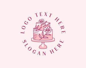 Baker - Sweet Floral Cake logo design