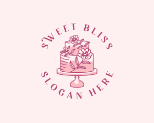 Sweet Floral Cake logo design