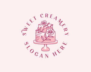 Sweet Floral Cake logo design