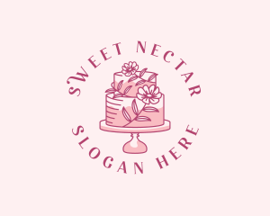 Sweet Floral Cake logo design