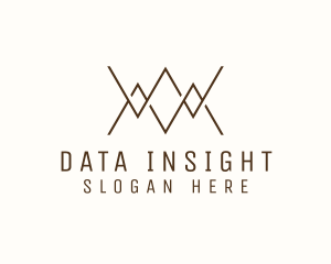Analysis - Mountain Monogram WM logo design