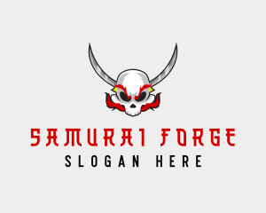 Skull Samurai Army logo design