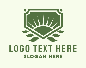 Shield - Sunrise Leaf Farm logo design