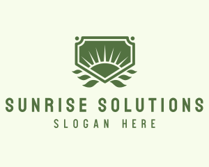 Sunrise Leaf Farm logo design