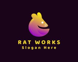 Gradient Mouse Rodent logo design