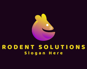 Gradient Mouse Rodent logo design