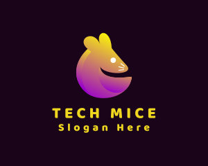 Gradient Mouse Rodent logo design