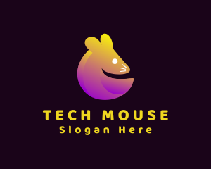 Gradient Mouse Rodent logo design