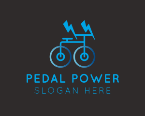 Lightning Bolt Bike logo design