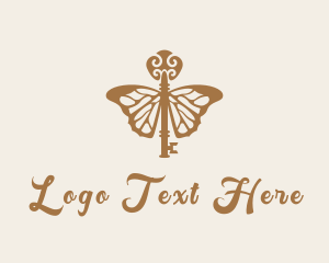 Keysmith - Key Butterfly Wings logo design