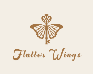 Key Butterfly Wings logo design