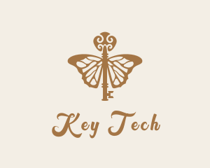 Key Butterfly Wings logo design