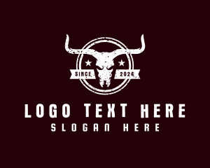 Skull - Rustic Western Ranch logo design