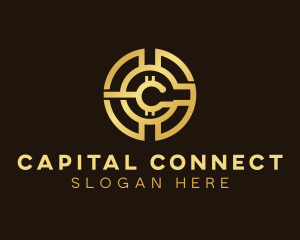 Cryptocurrency Financial Coin logo design