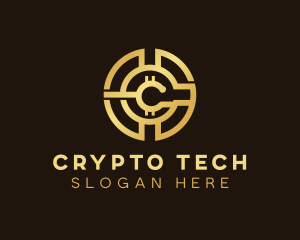 Cryptocurrency Financial Coin logo design