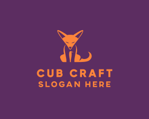 Orange Fox Cub logo design