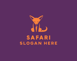 Orange Fox Cub logo design