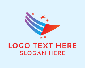 Usa - Flag Aviation Banner logo design