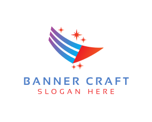 Flag Aviation Banner logo design