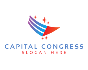 Congress - Flag Aviation Banner logo design