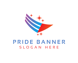 Flag Aviation Banner logo design