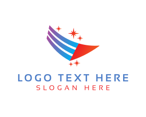 United States - Flag Aviation Banner logo design