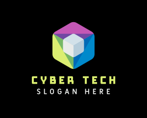 Hacker - Generic 3D Cube Technology logo design